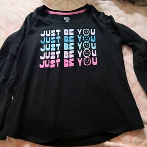 Wonder Nation Kids Black 'Just Be You' Long Sleeve Shirt